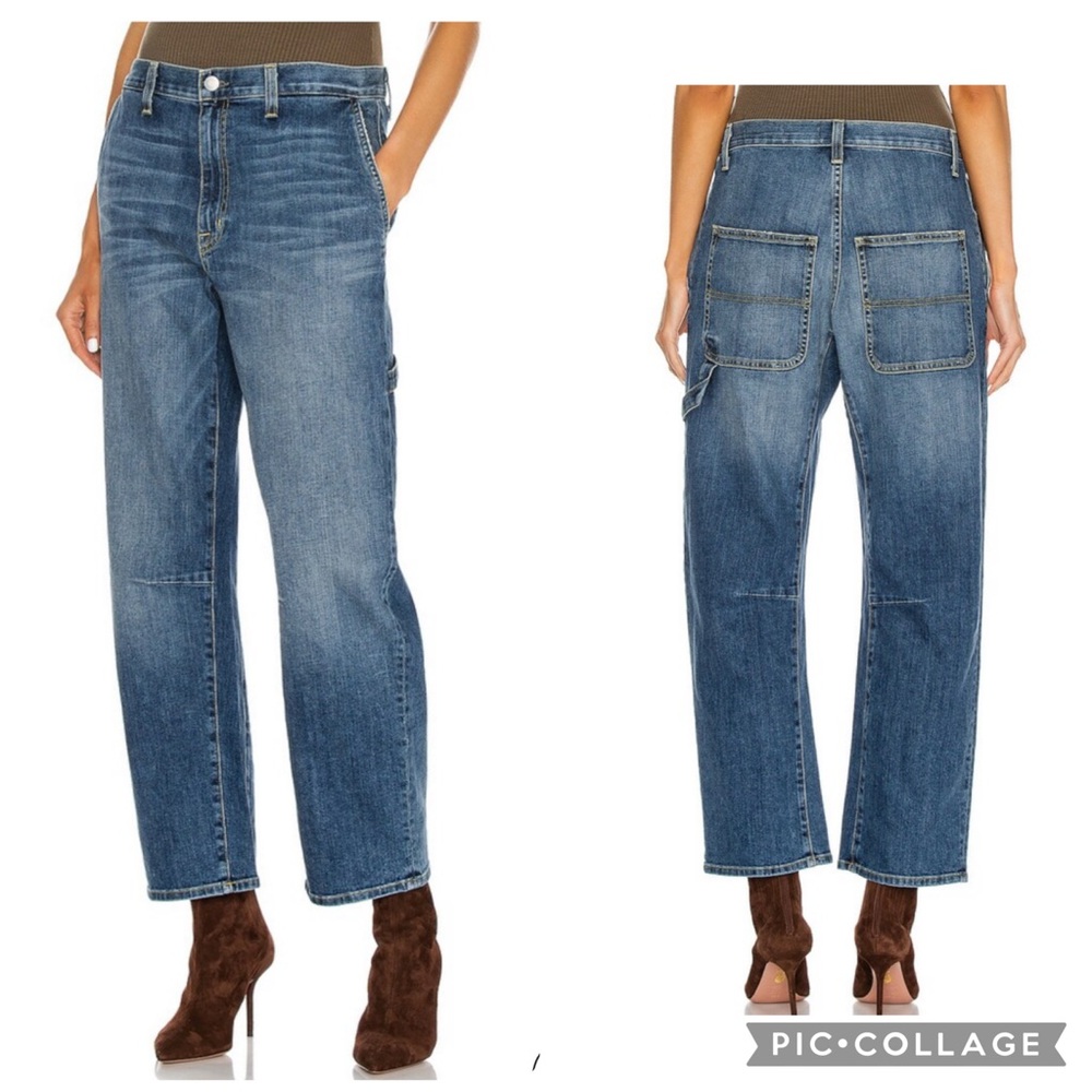 Nili Lotan Carpenter Jean Barrel Leg Cotton Blue Size 26